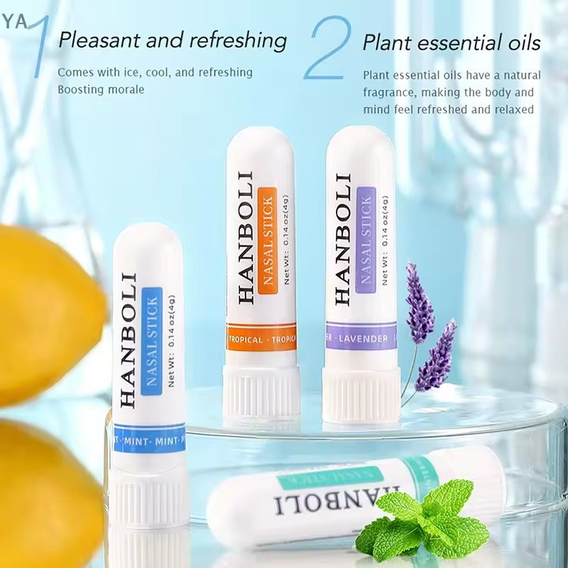 Hanboli™ Aromatherapy Nasal Inhaler Stick Set (4-Pack) - Mint, Tropical, Wintermint, Lavender