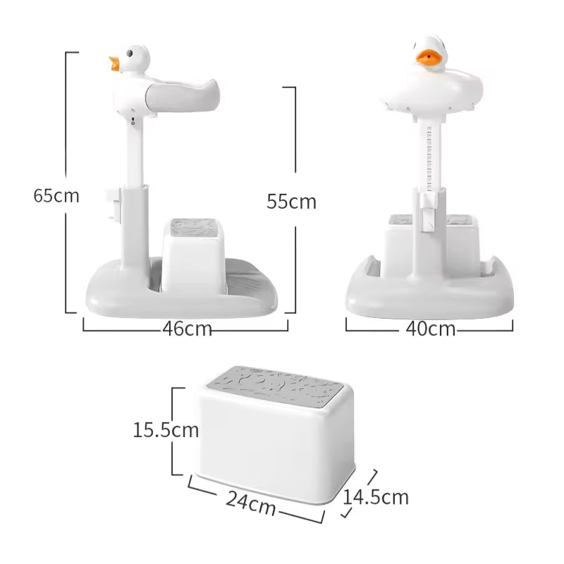 Pulse Flex Cute Duck Baby Wash Stand – Height Adjustable Standing Bath Chair for Toddlers